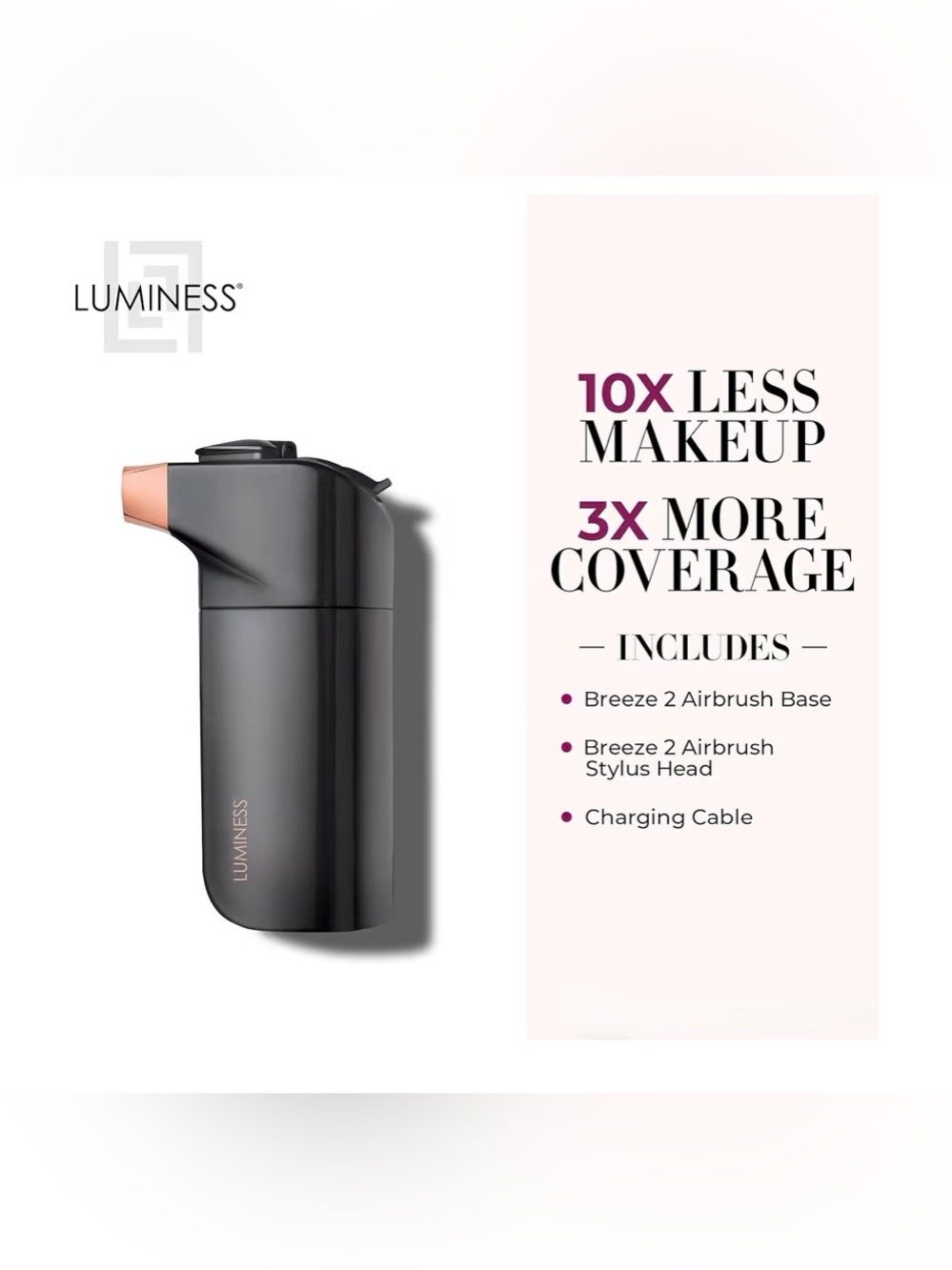 Luminess Portable Airbrush Device WITH #40 Foundation & Blush